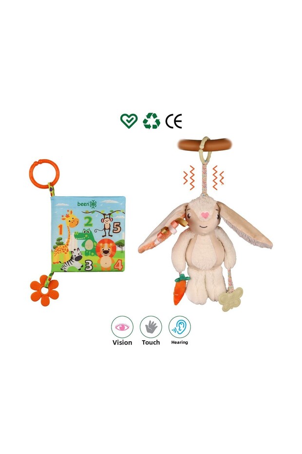 My First Activity Book with Rabbit Pattern + My Vibrating Road Companion