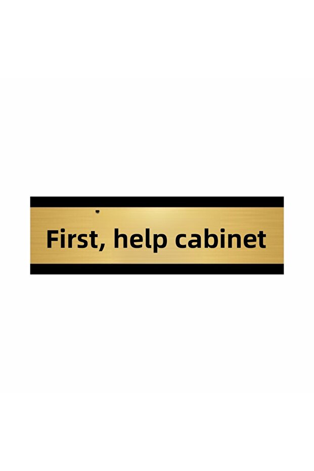 First Aid Cabinet 5X20Cm Gold Color Metal Baffle Sheet