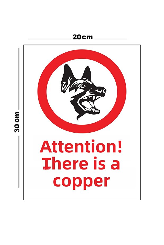 Metal Caution Dog Present 20cm X 30cm A4 Size Warning Sign Diversion Sign - 1