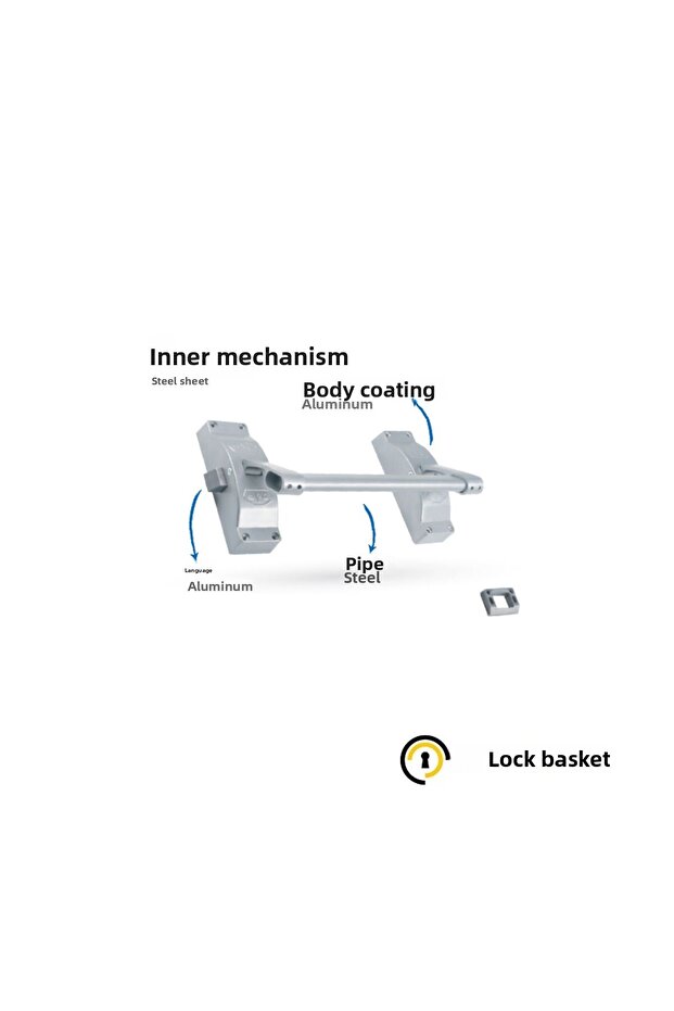 قفل شريط الذعر قفل باب خروج الحريق مع الأنابيب المتوسطة - 3