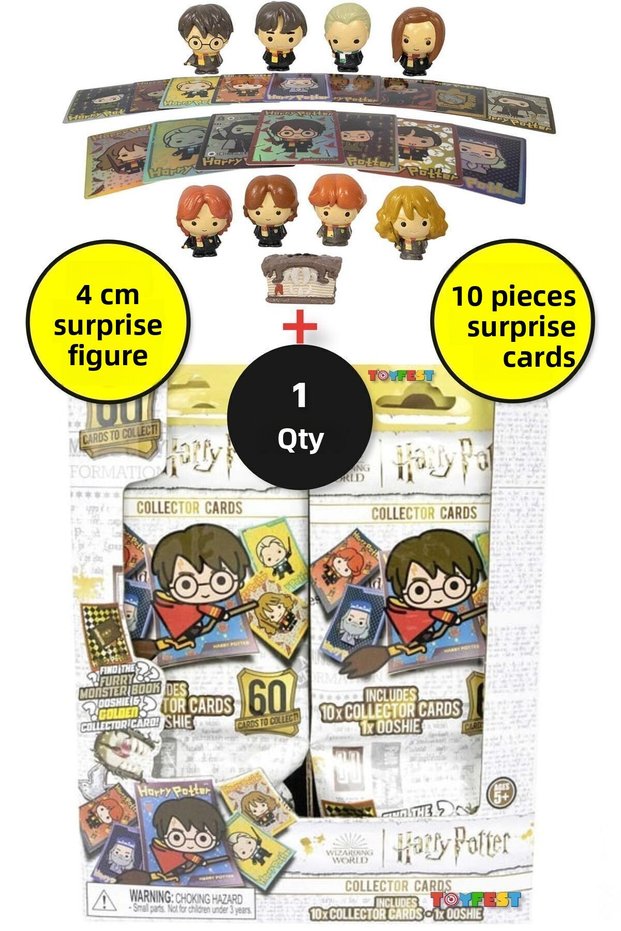 Ooshies Harry Potter Surprise Figure and Collection Cards - 4 cm Figure 10 Cards