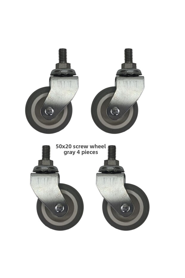 Office Armchair Cabinet Shelf 360 Degree Swivel 50 X 20 Screw Caster Gray 50 mm (4 Units)