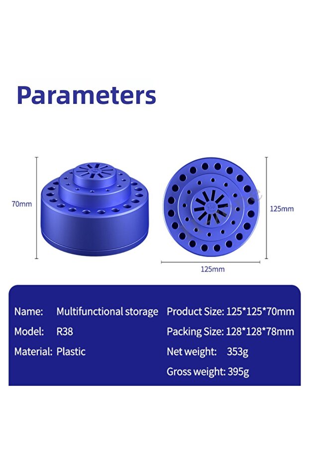 R38 360 ° Rotatable Multi-Function Repair Tool Storage Rack Multi-Hole Slot Storage Manual - 7