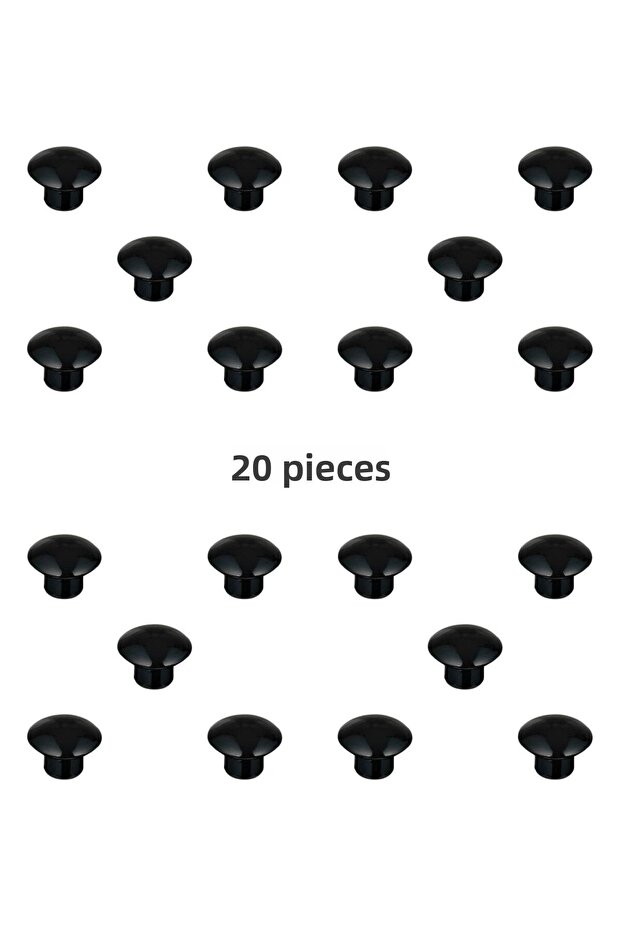 Mother of Pearl Button Handle Glossy Black Kids Room Drawer Furniture Cabinet Handle (20 PCS)