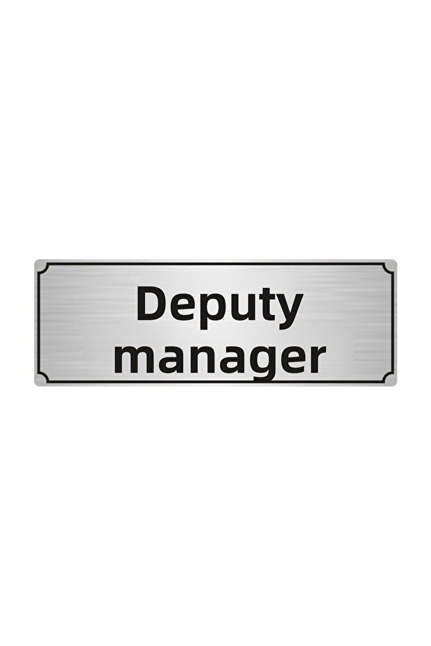 Assistant Manager Direction Sign Silver Color Metal 10 Cmx20 cm