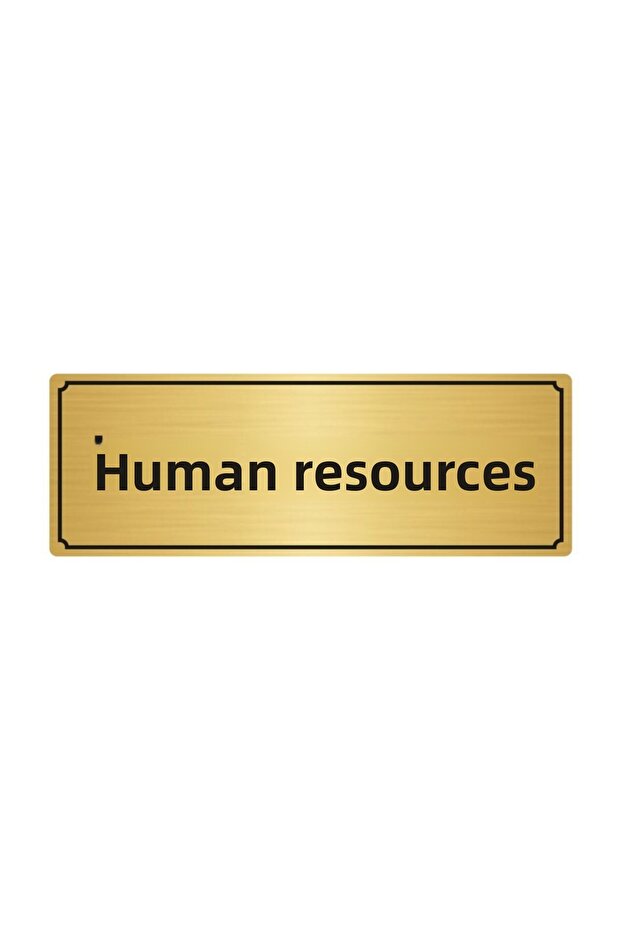 Human Resources Orientation Board 5 Cmx20 cm Gold Color Metal