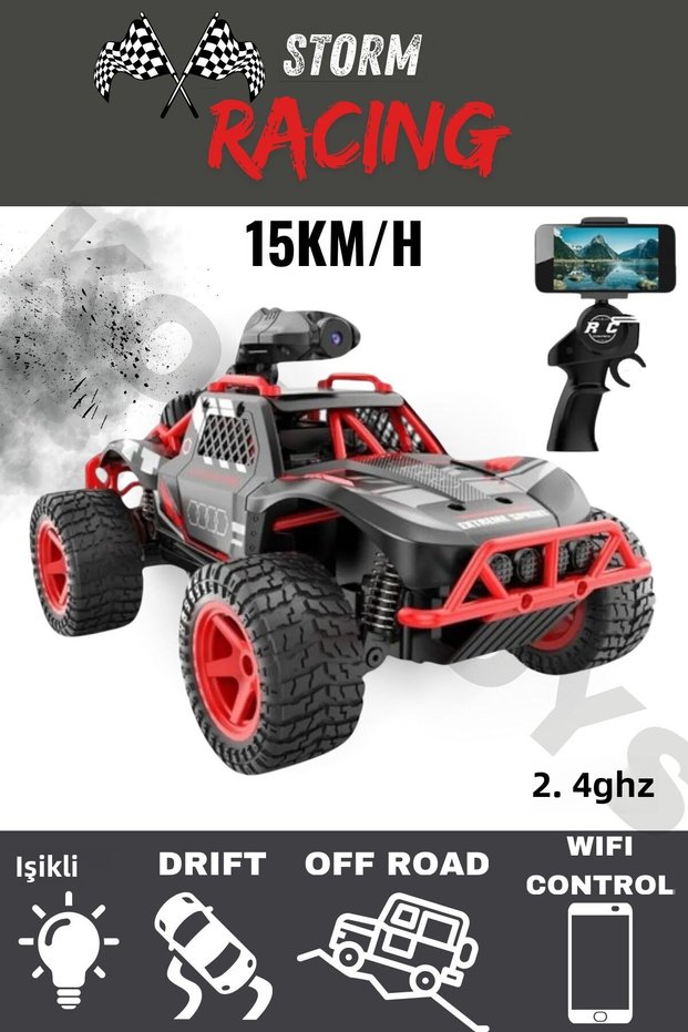 Remote Control Car Camera Phone Control Photography Video Recording 2.4Ghz 4X2