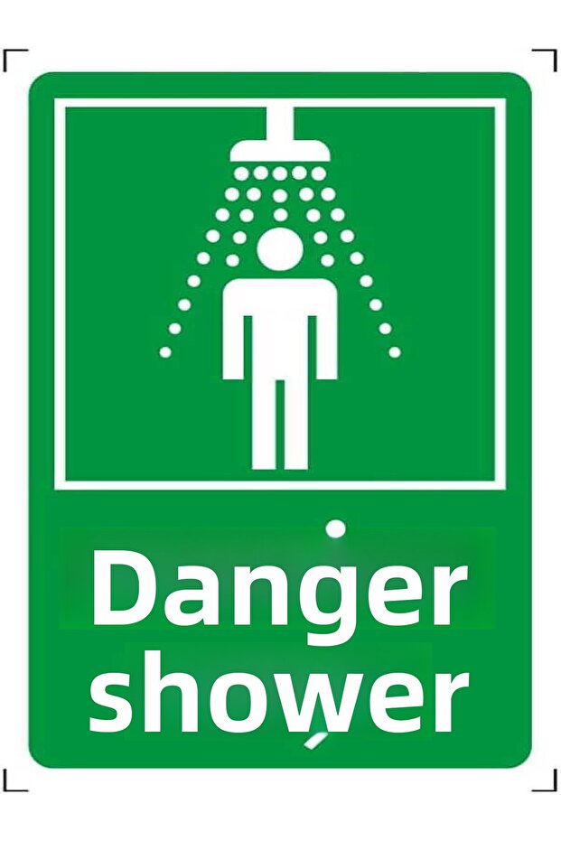 Danger Shower Warning/Warning Sign 12X25 Decote (Photolumen)