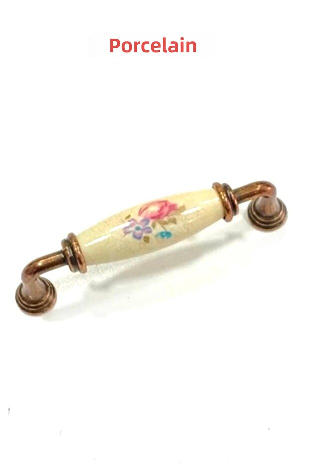 Porcelain Metal Cabinet Handle, Drawer Furniture Kitchen Handle, Ruby 160 mm (16 cm)-Stk2973