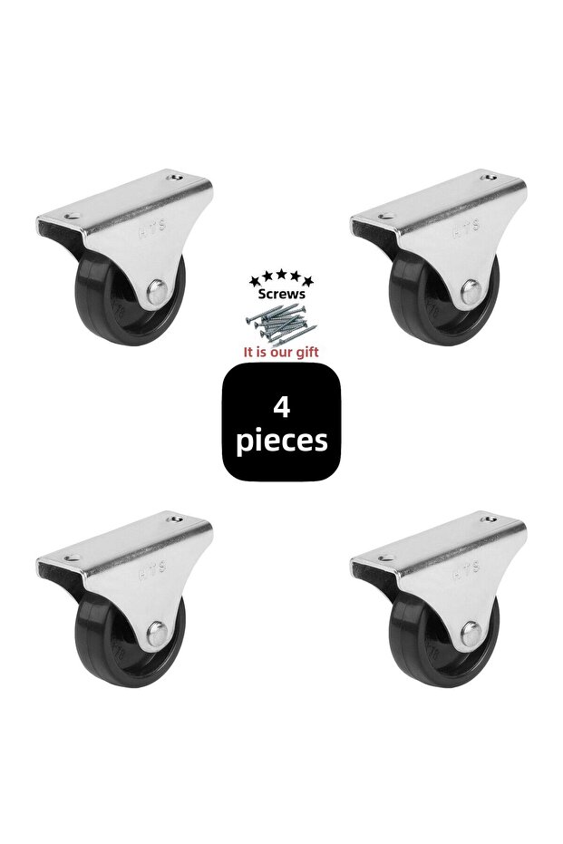 Fixed 38mm Table, Cabinet, Coffee Table, Shelf, Furniture Casters (4 Pieces)