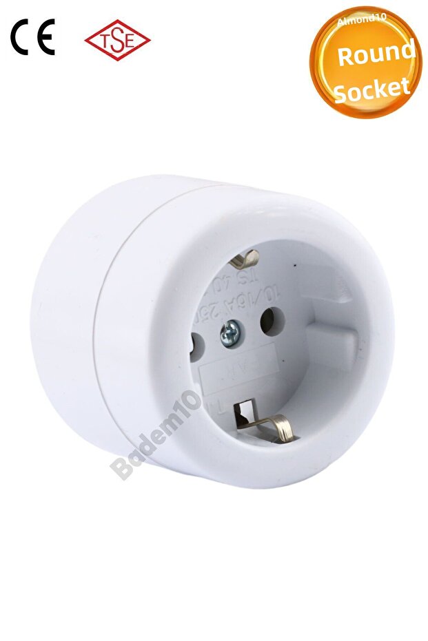 مقبس مجموعة واحدة مستديرة مؤرضة - مقبس توصيل مثبت على السطح - 1
