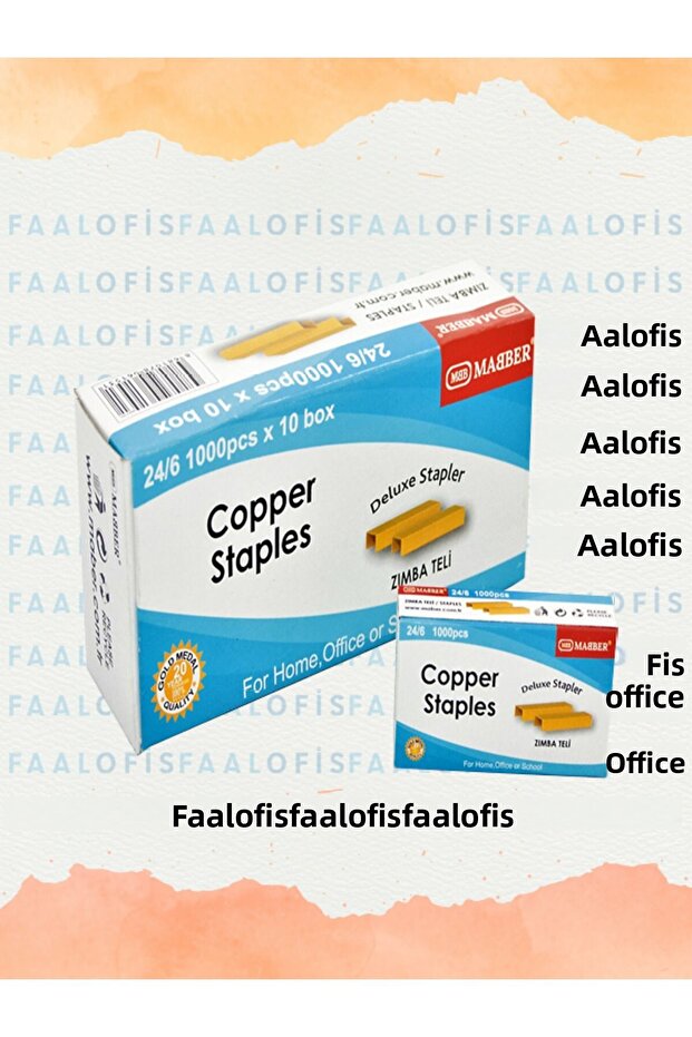 Staple Wire 24/6 1000X10 Pieces Gold Nickel Non-Tarnish Durable Material