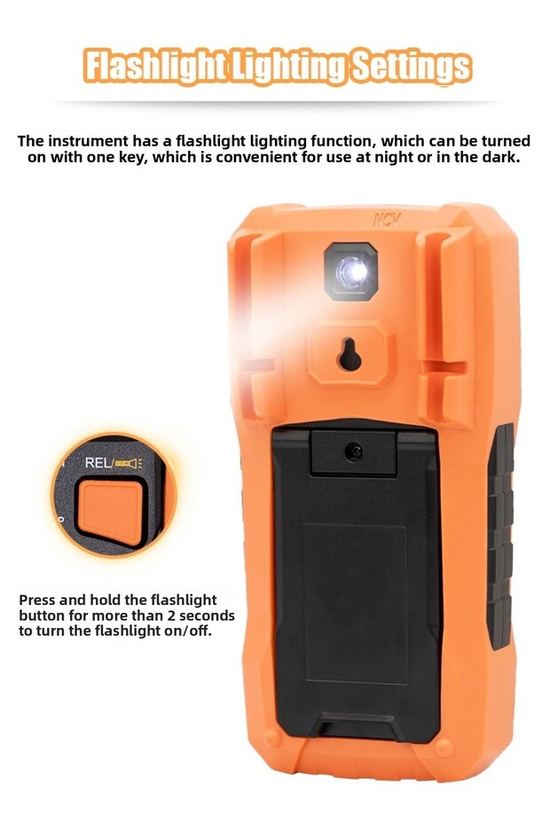 Vc890d measure tool multimeter avometer nvc light display flashlight true rms - 7