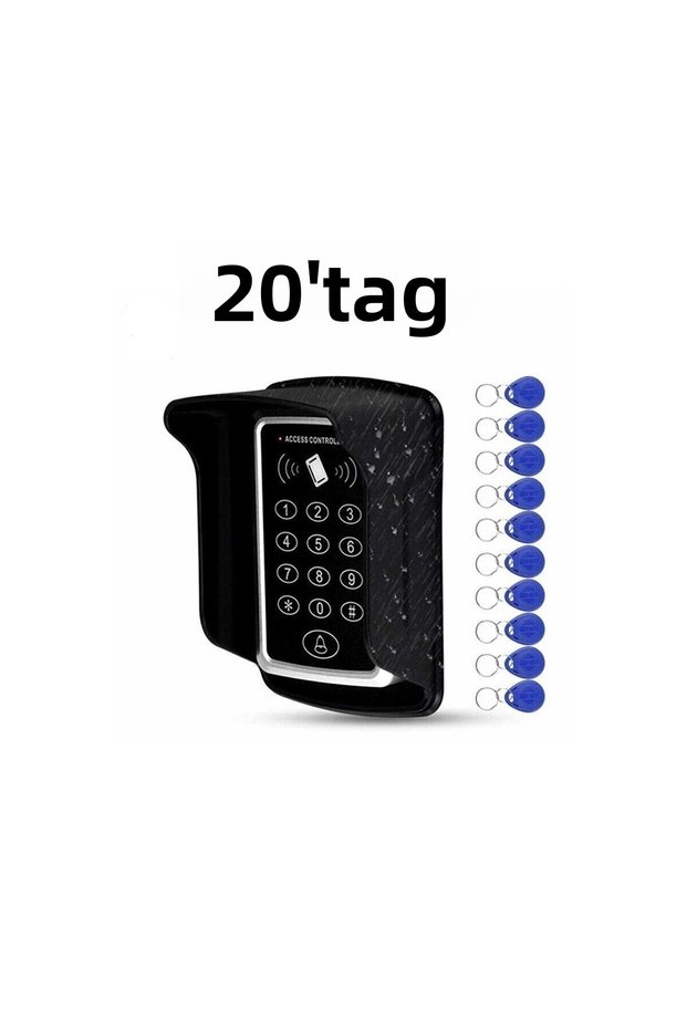 Waterproof Rfid Password Door Lock – Card Access Control System, 20 Pcs Proximity Key Fobs