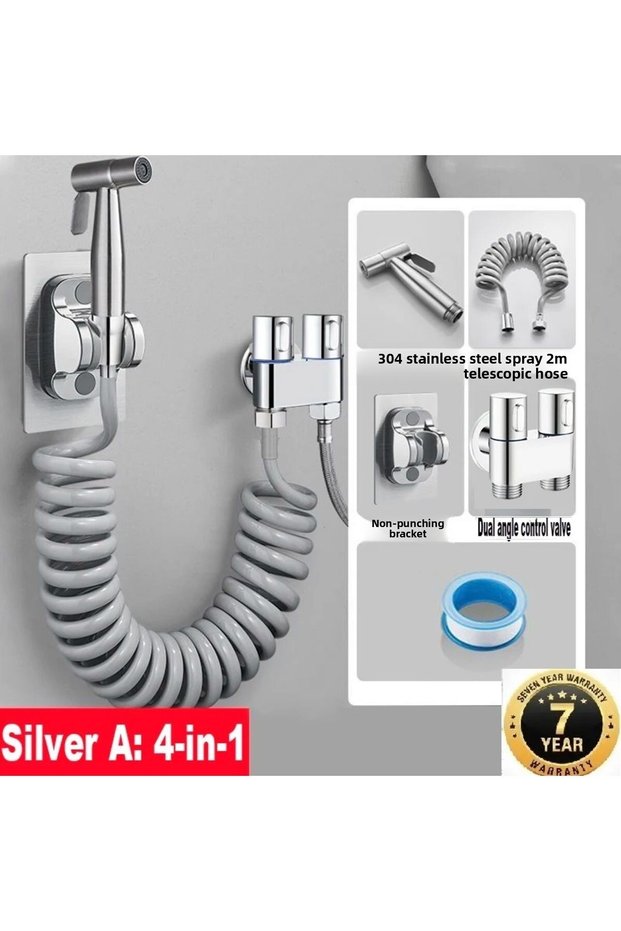 Bathroom Bidet Pressure Sprayer Bidet Tap Toilet Seat Hose Chrome Color Imported