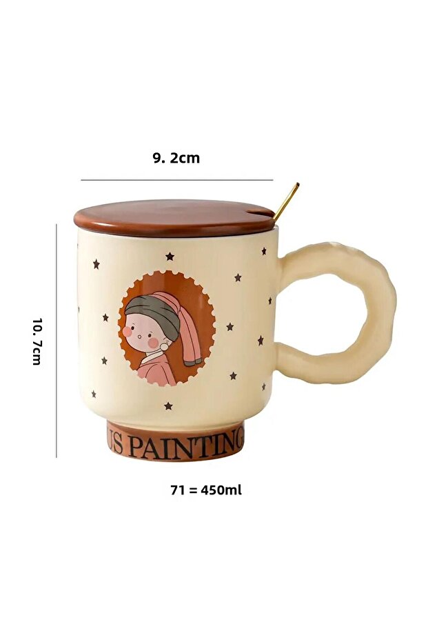 كوب سيراميك مع شخصية فنية للرسام - 6