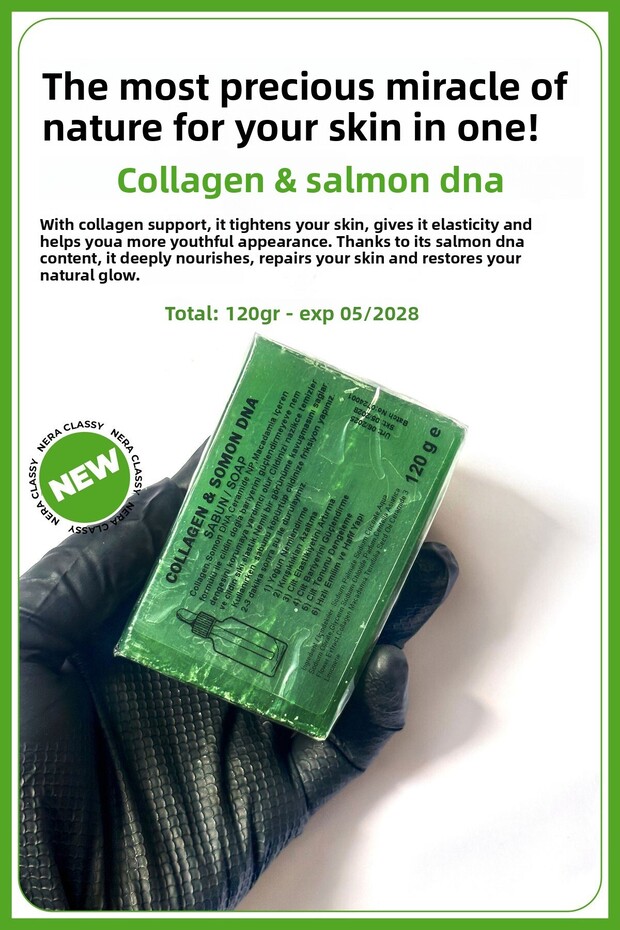 Collagen & Salmon Dna Soap 120Gr - Soap That Reduces the Appearance of Fine Lines and Wrinkles