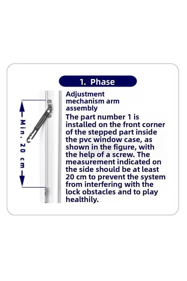 Arwin SOL نافذة مفتوحة بمقبض تهوية متدرج وقفل PVC - 5
