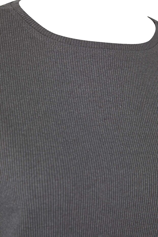 Ciemnoszary melanżowy zestaw dresowy w dużym rozmiarze TBBAW23AI00002 - 6