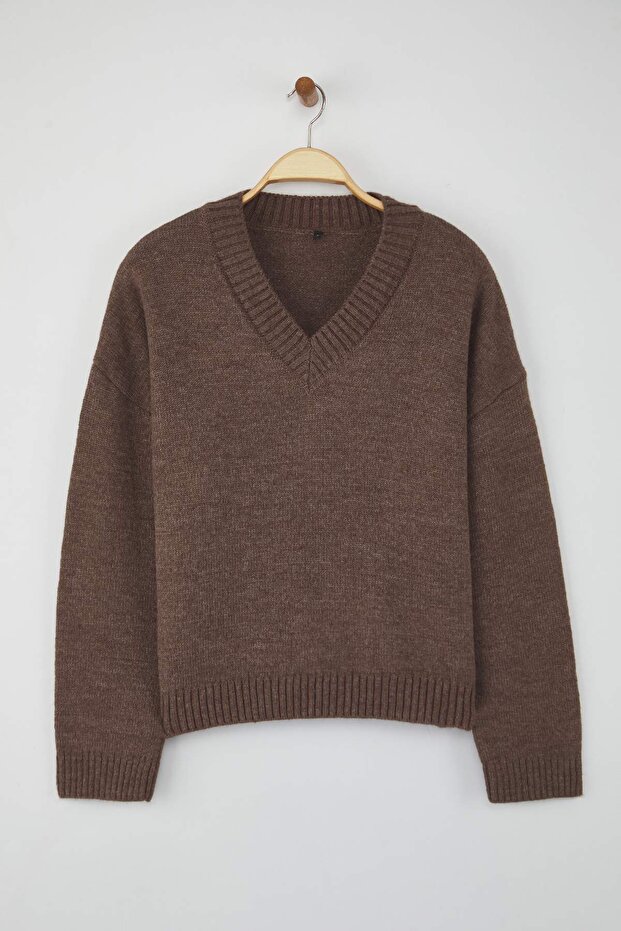 Wardrobe Essentials Vizon Basic Geniş Kalıp Yumuşak Dokulu Triko Kazak | TWOAW26KZ00091 - 6