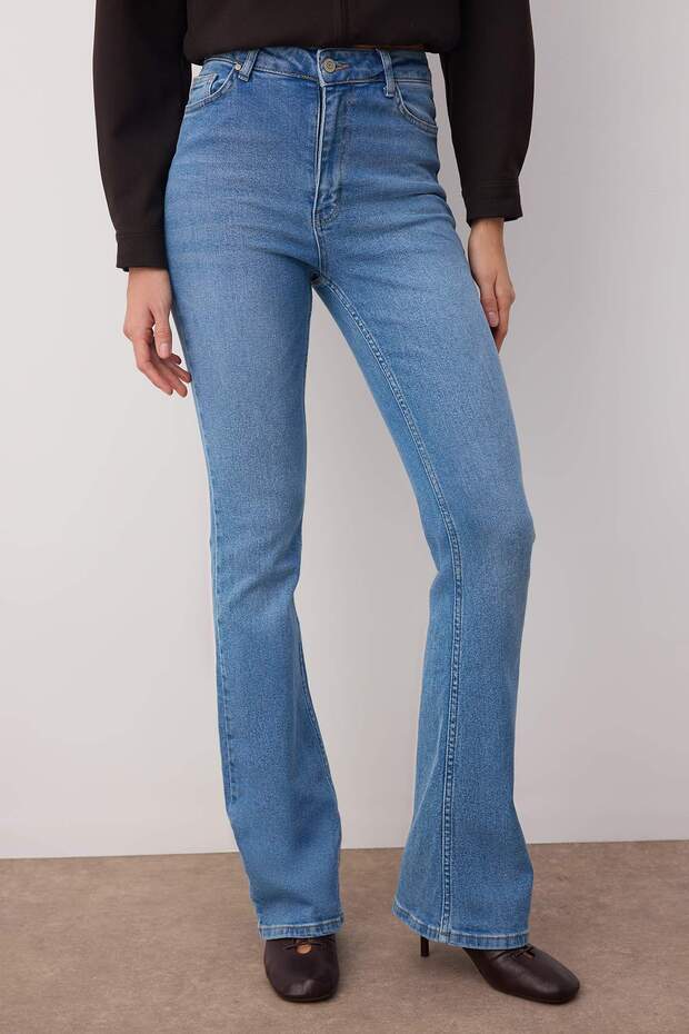 Mavi More Sustainable Yüksek Bel Orta Esnek Flare İspanyol Paça Jeans TWOSS23JE00063 - 3