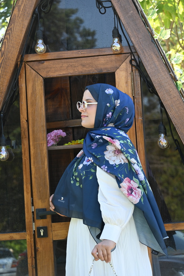 شال بنمط زهري - 2