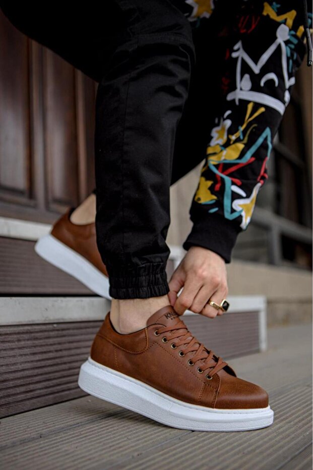 Yüksek Taban Günlük Ayakkabı 044 Taba - 6