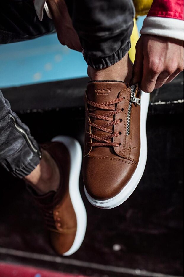 Yüksek Taban Günlük Ayakkabı 555 Taba - 5