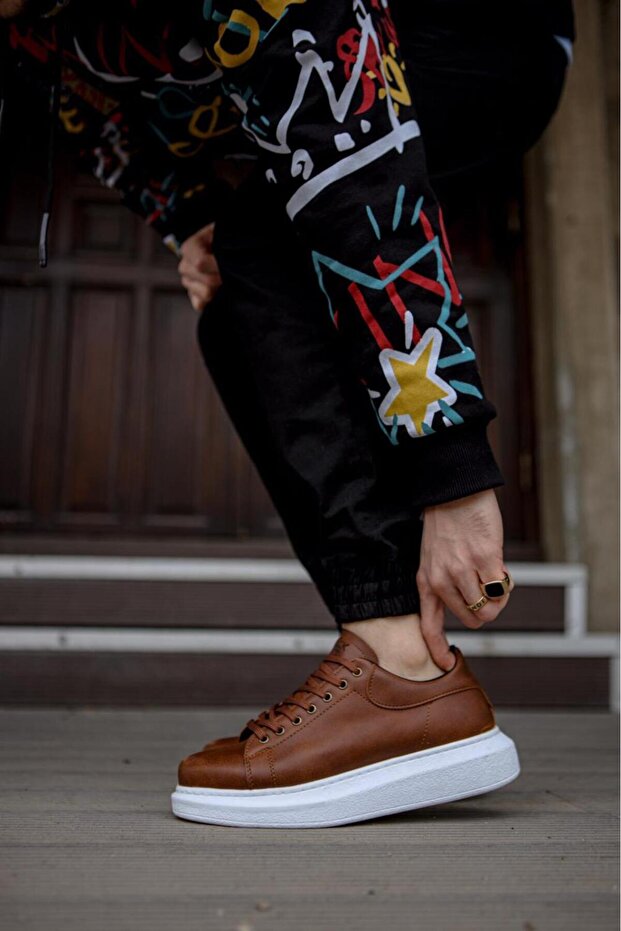 Yüksek Taban Günlük Ayakkabı 044 Taba - 5