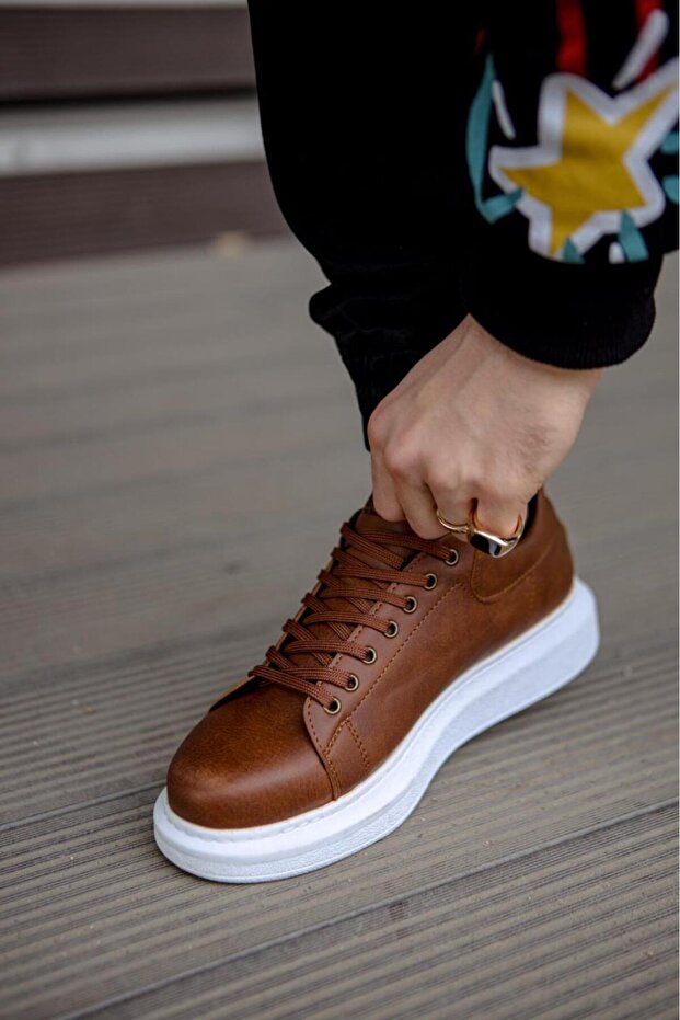 Yüksek Taban Günlük Ayakkabı 044 Taba - 4