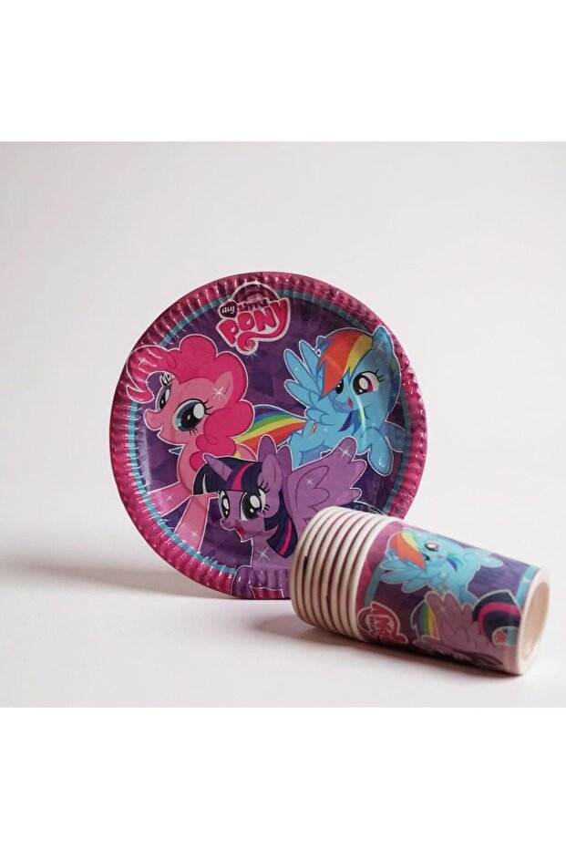 My Little Pon Temalı Tabak Bardak 8li Set - 3