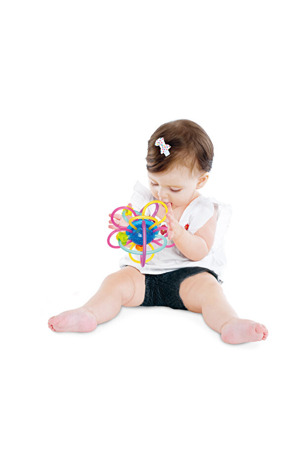 Teething Rings, Soft TPU Material for Gentle Gum Massage, Spinning Ball with Fun Sound Effects, - 2