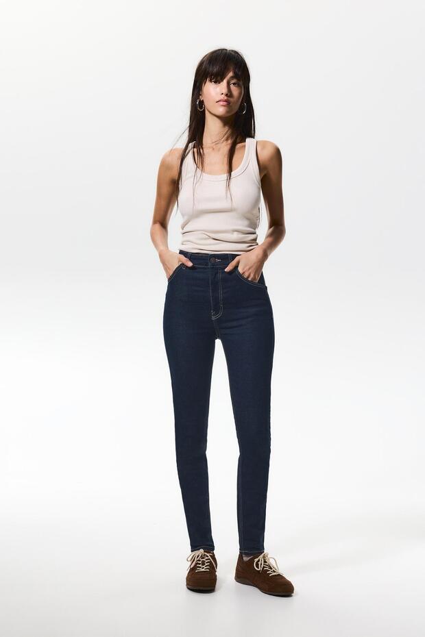 Yüksek bel skinny jean - 2