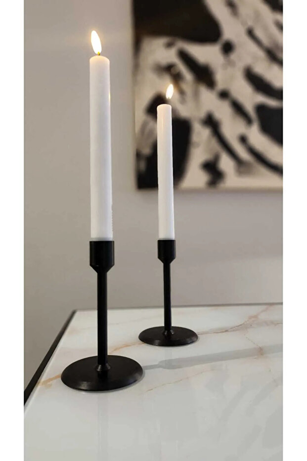 Plastik Şamdan Ikili (2) Mumluk - 1