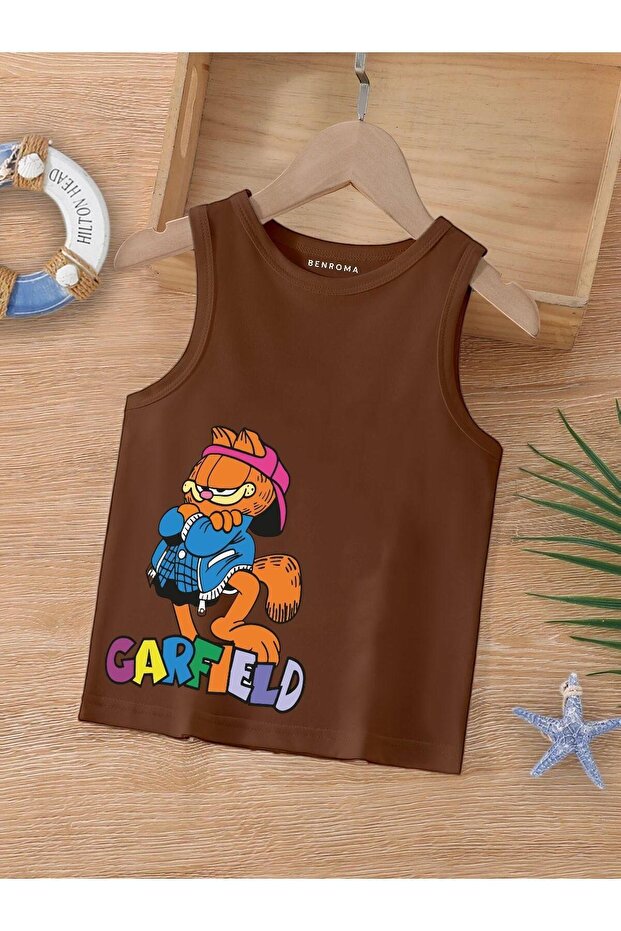 Cartoon Character Printed Sleeveless Children's T-Shirt