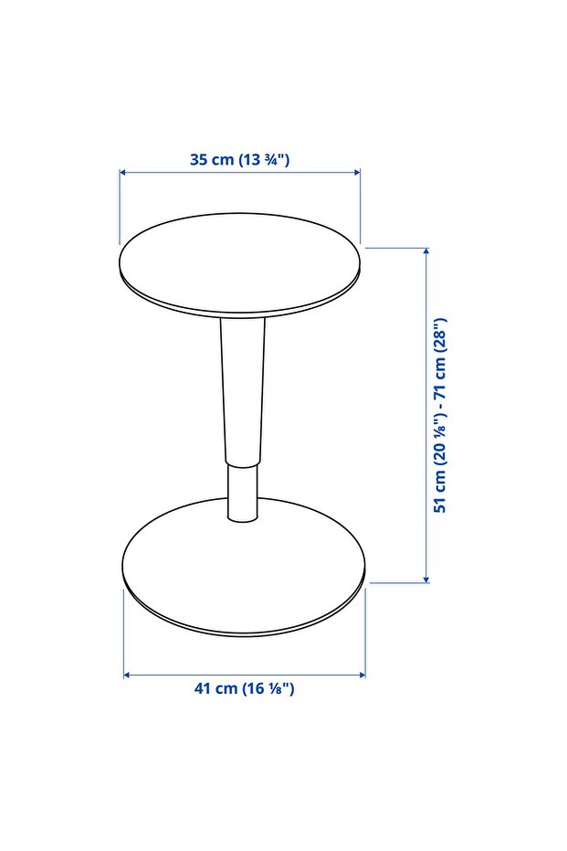 NILSERIK tabure, vissle gri - 7