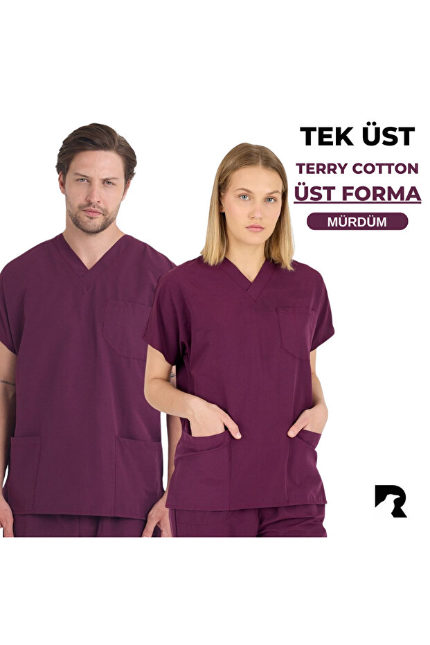 ONE TOP FORM - Unisex Batwing Sleeve Nurse and Doctor Scrubs Hospital Uniform Set