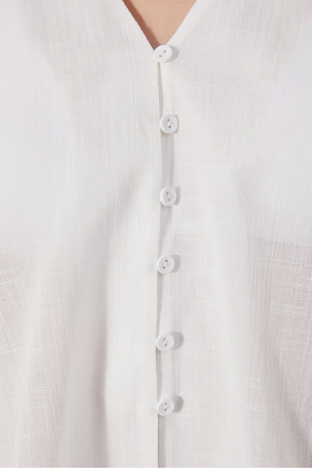 Carla Beyaz Gömlek - 4