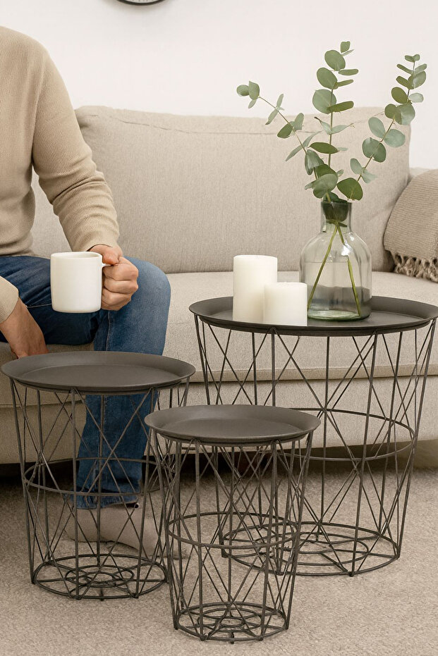 Versatile side coffee table set - 3