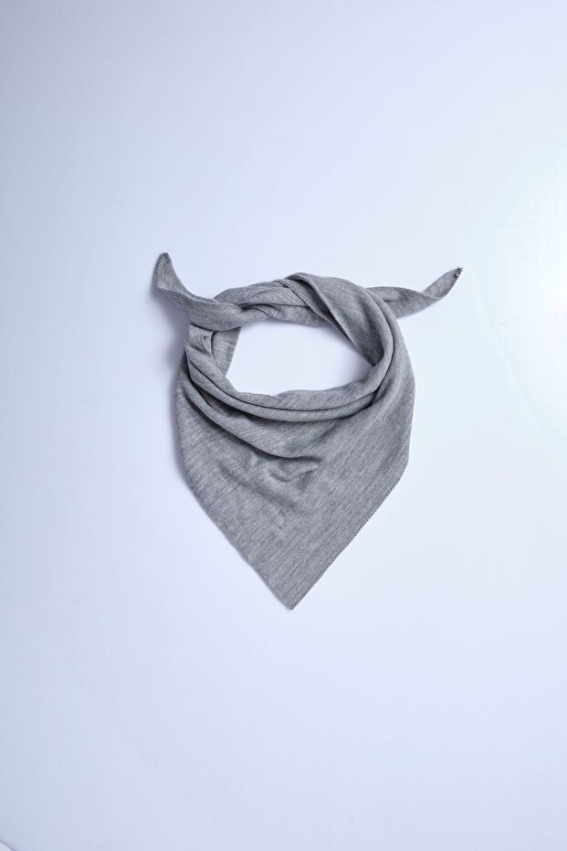 Tek Renk Triko Fular - 4