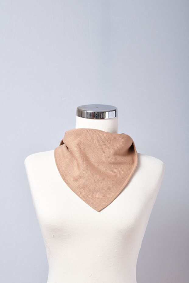 Tek Renk Triko Fular - 4