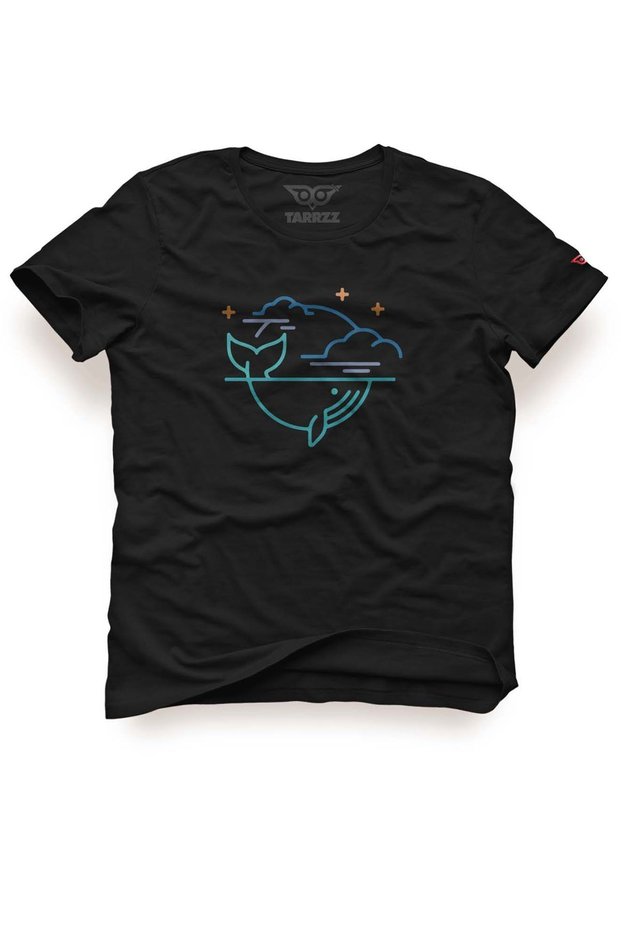 Night and Whale Design T-Shirt