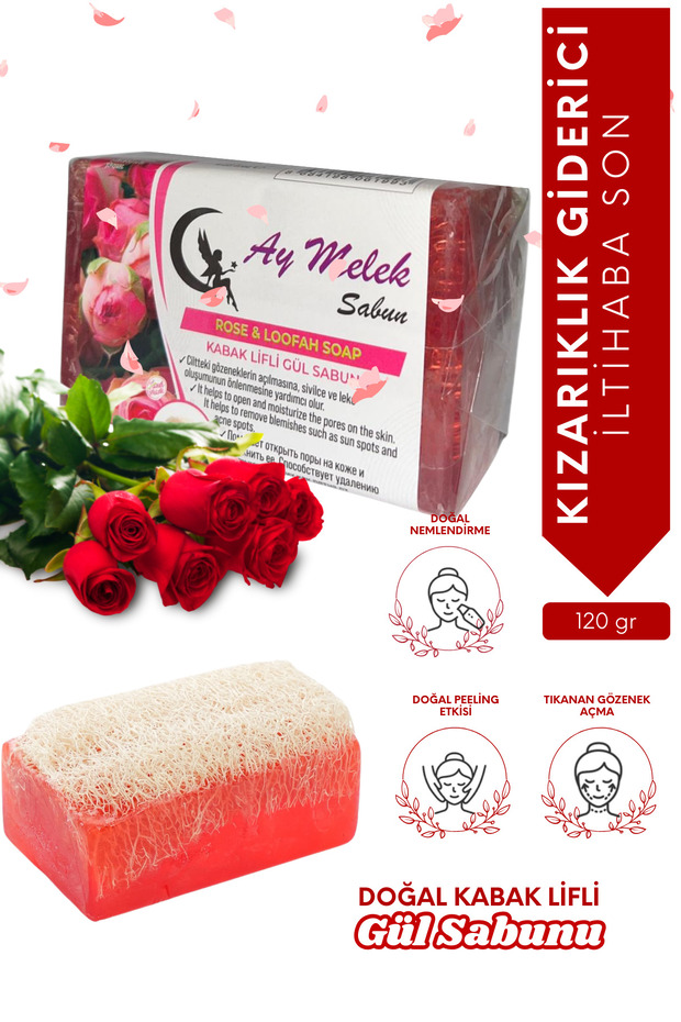 Soap Natural Pumpkin Fiber Rose Soap