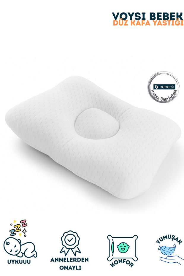 Baby Flat Head Pillow Baby Pillow Soft Cotton Fabric Voysı Pillow