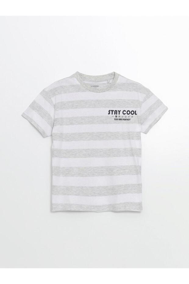 Mixed Crew Neck Striped Boy's T-Shirt