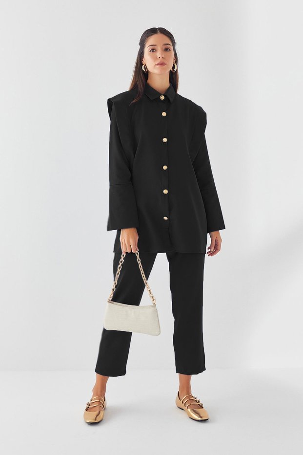 Kayla Crepe Set Black