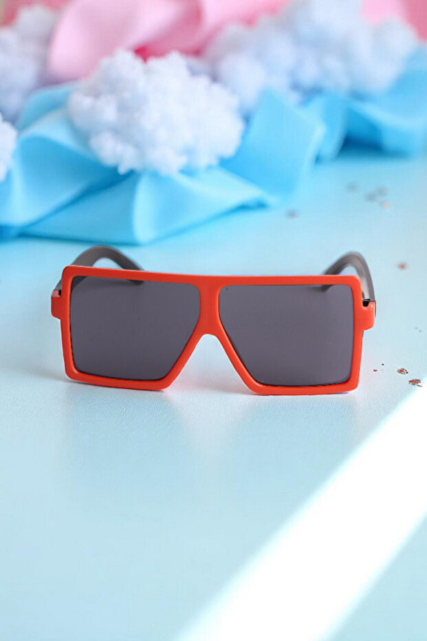 Ellipse 0-10 Years Uv400 Certified Matte Red Black Children's Sunglasses