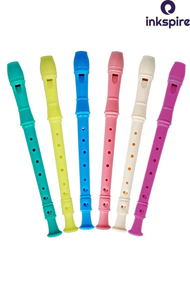 Kaliteli Blok Flüt 1 Adet Abs Plastik 8 Delikli Dikey Fülüt 3 Parça Net ve Yüksek Ses Kalitesi - 4