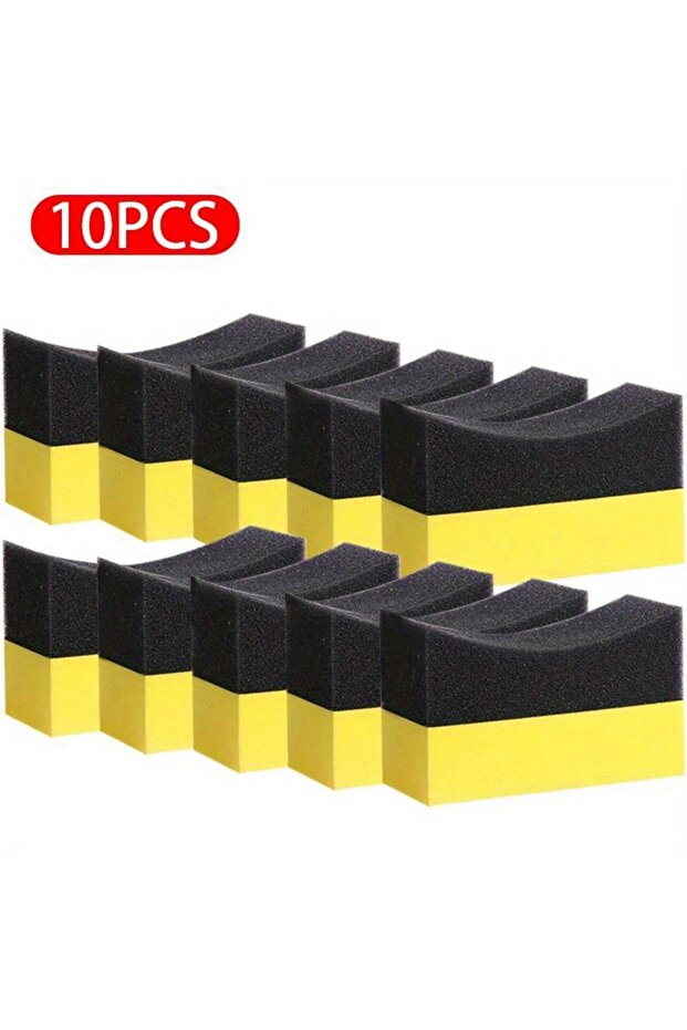 10pcs 10pcs Auto Cleaning Sponge Brush Set for Car Wheel Tire Wash Wipe Water Suction Sponge Pad Wax