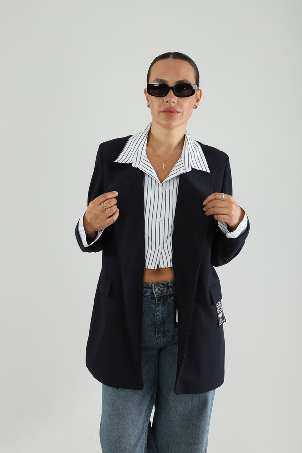 Günlük Oversize Gömlekli Ceket - 4